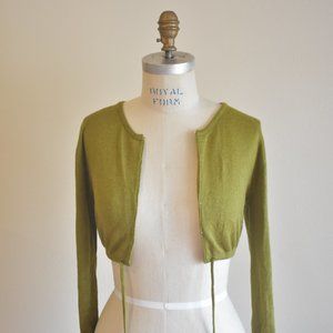 Vintage cropped cardigan (green)